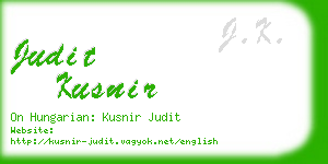 judit kusnir business card